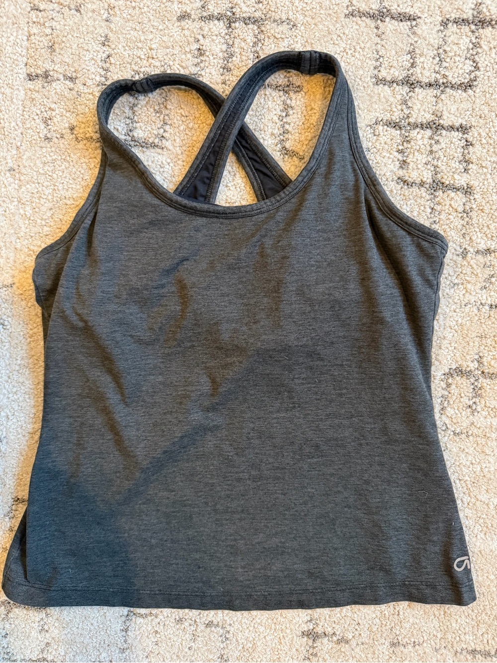 GAP Dark Charcoal Crossback Tank Top